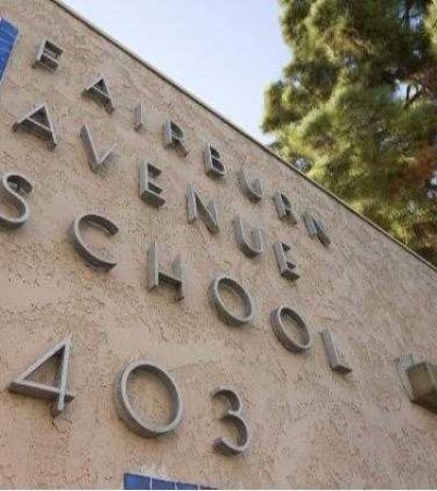 close up of fairburn avenue elementary school sign