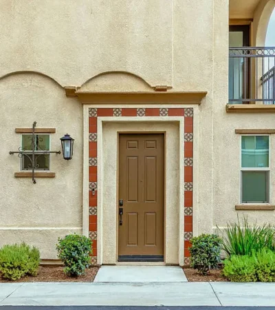 a front door of a building