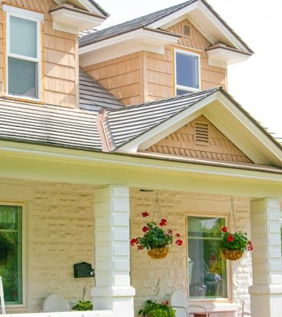 white and brown concrete house