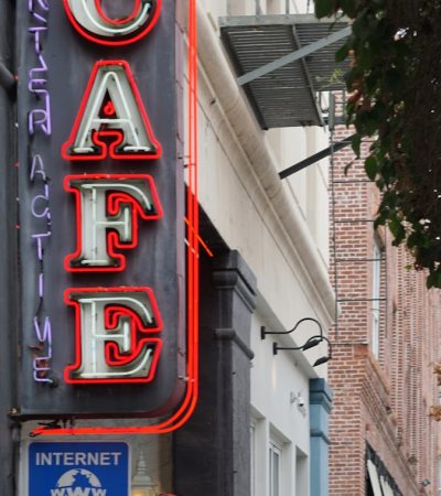 a sign on a building