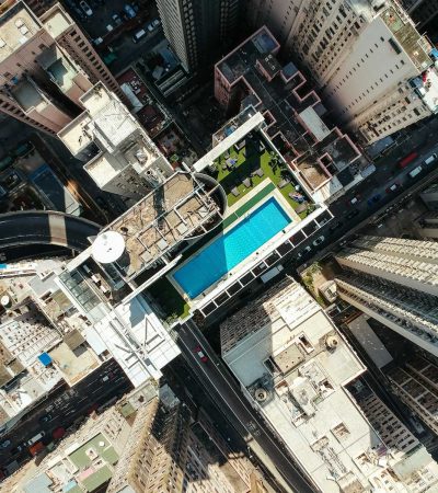 aerial photography of penthouses in los angeles