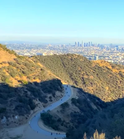 a road leading to a city