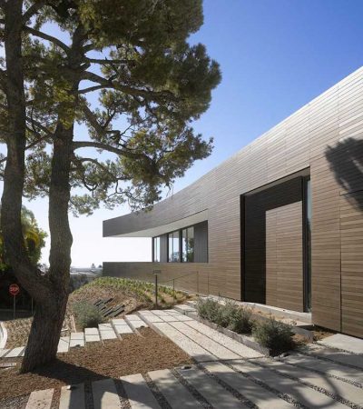 modern luxury home with trees