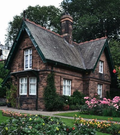 brown and white concrete house