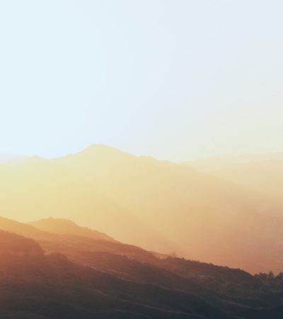 silhouette of mountains during daytime